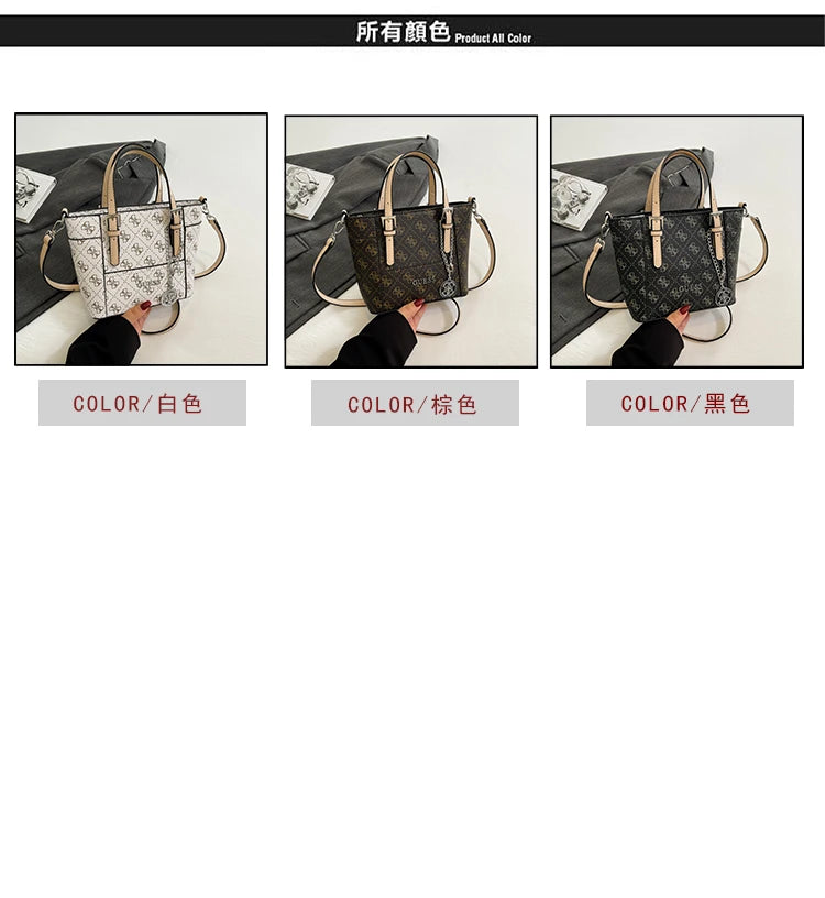 Chic Leather Crossbody Bag For Women Luxury Brand Shoulder Handbag Ladies Purse With Engraved Buckle
