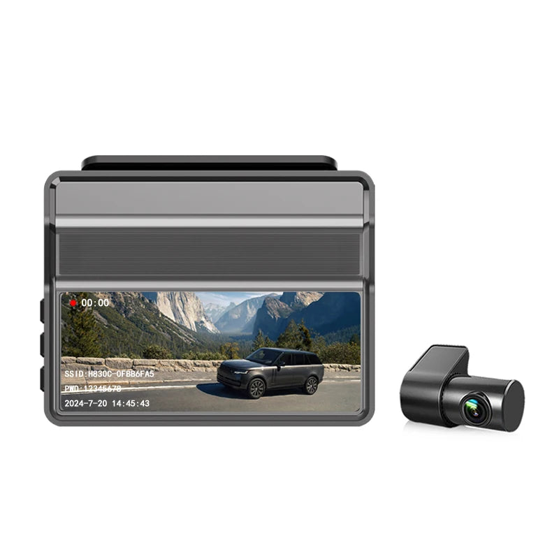 Dash Cam UHD 2K for Car Camera Night Vision With GPS WiFi 24h Parking Loop Record 2K Front 1080P Rear Dual Lens Driving Recorder