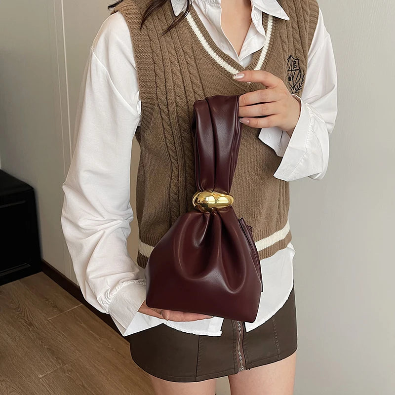 MOODS Elegant Evening Bags For Women 2024 Luxury Designer Purses And Handbags Soft PU Leather Wedding Dinner Party Clutch Purse