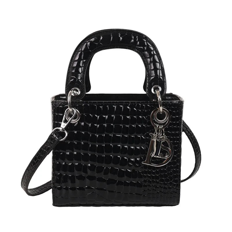 Women's Princess Diana - Style Glossy Crocodile Shoulder Bag - High - End,Versatile Messenger for On - the - Go luxury designer