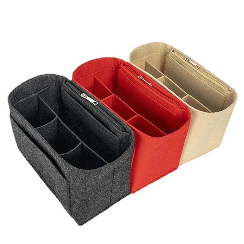 EverToner Felt Insert Bag Micro Makeup Handbag Organizer Travel Inner Purse Cosmetic Inside Bags
