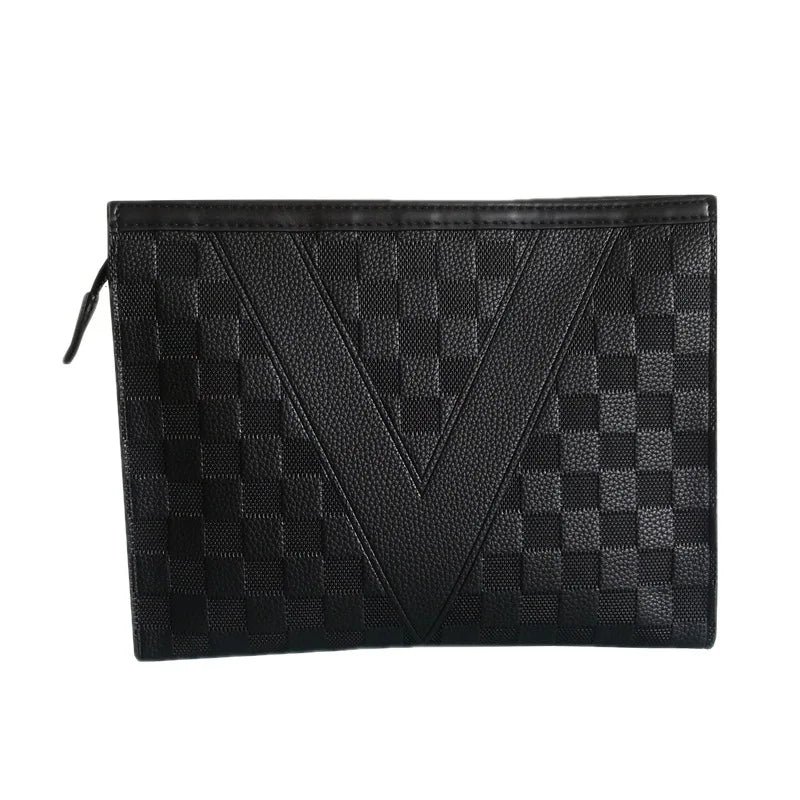 Luxury Men's Clutch Bag High-End Envelope Sle Casual Busin Wallet Trendy Handheld Soft Synthetic Leather for Young Men