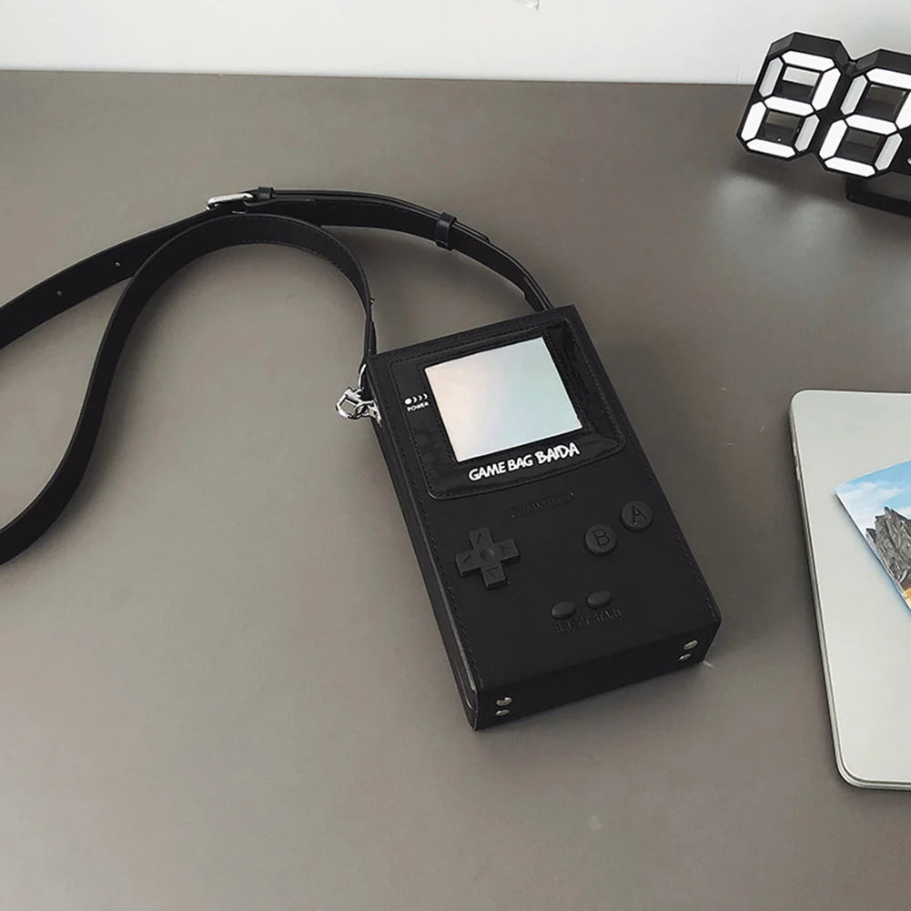 Messenger Bag for Women Game Console Shape Small Purse PU Leather Adjustable Strap Hobo Bag for Work Travel