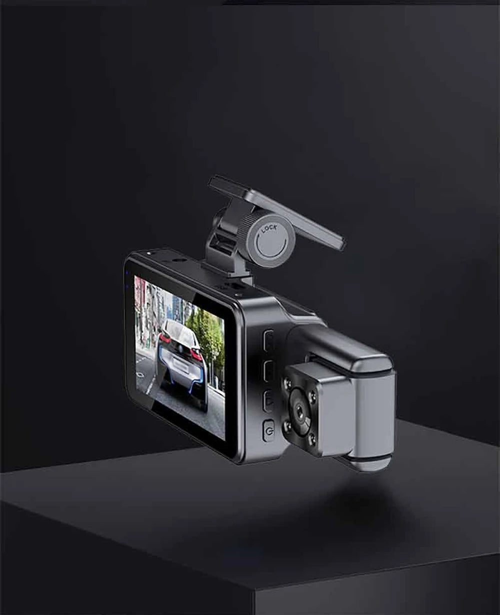 Dash Cam HD 1080P for Car DVR 3CH 360 Camera 24H Parking Monitor & GPS Night Vision Auto Video Recorder 128Gmax Vehicle DVR