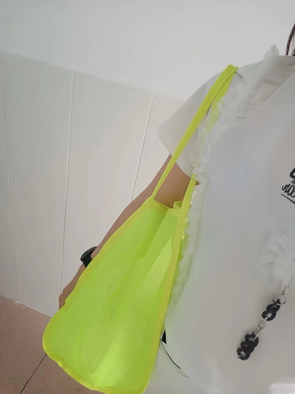 Beach Bag Large Capacity Shopping Bag Transparent Mesh Reusable Fashion Portable Travel Organizer Eco-Friendly Storage Bag