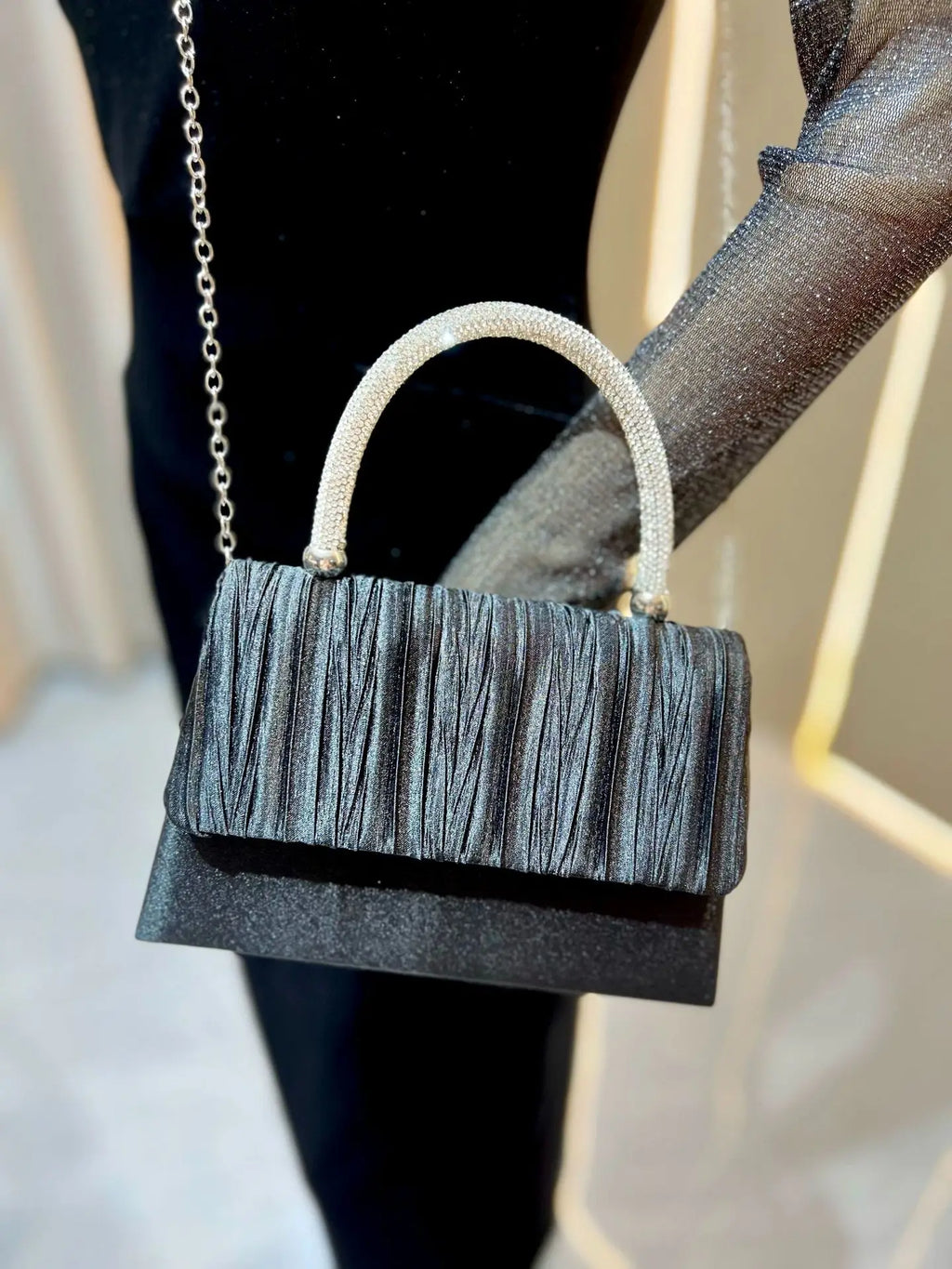 Luxury Handbags Women Bags Designer Evening Bags 2025 Fashion Shoulder Bags Dinner Party Purse Metal Handle Pouch Sac