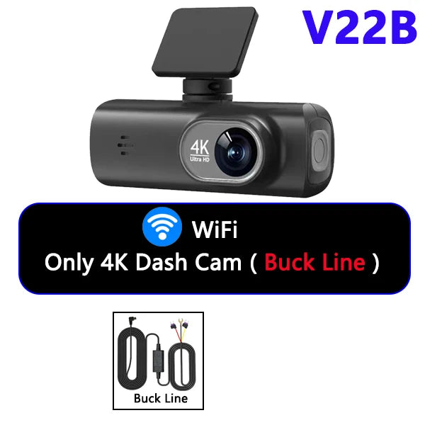 Dash Cam 4K UHD for Car Camera Front Rear Dual Lens With GPS WiFi 24h Parking Mode Night Vision Car DVR Video Registrator