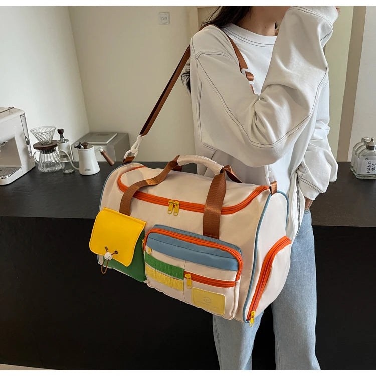 Travel Bag, Duffel Bag Cosmetics Bag, Professional Fitness Bag, Yoga Swimming Training Backpack, Satchel Shoulder Crossbody Tote Bag, Suitable for Men and Women