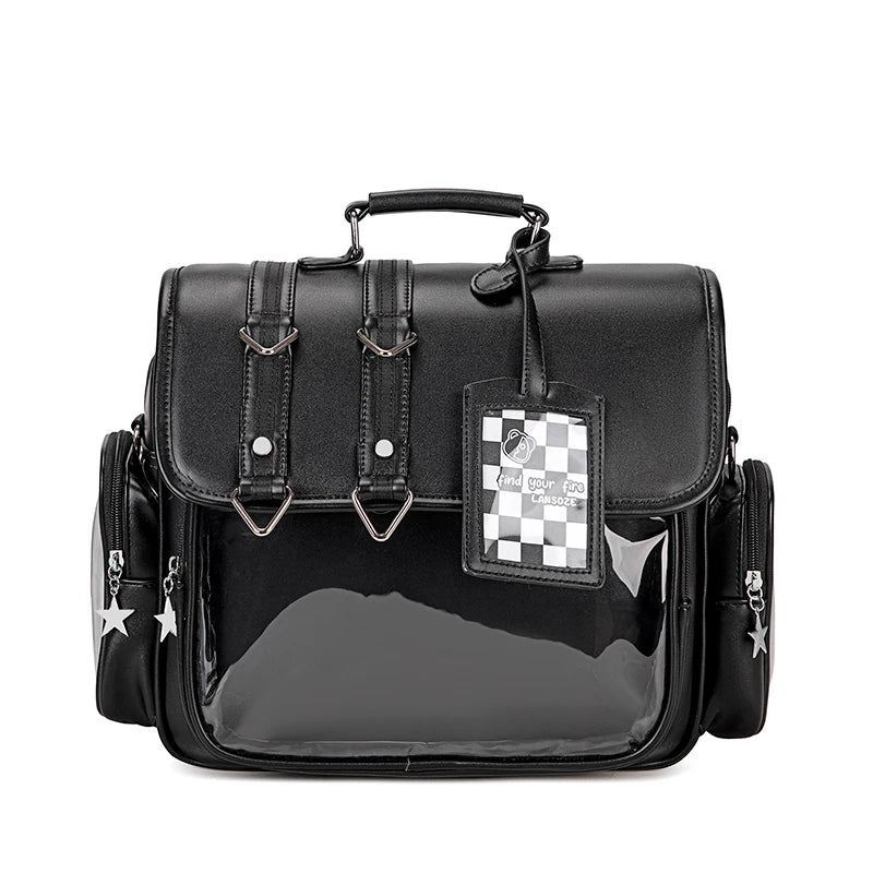 Original Ltabag Backpack Large Food Pain Window Two-dimensional Single Shoulder Messenger Bag Sweet College Schoolbag for Women