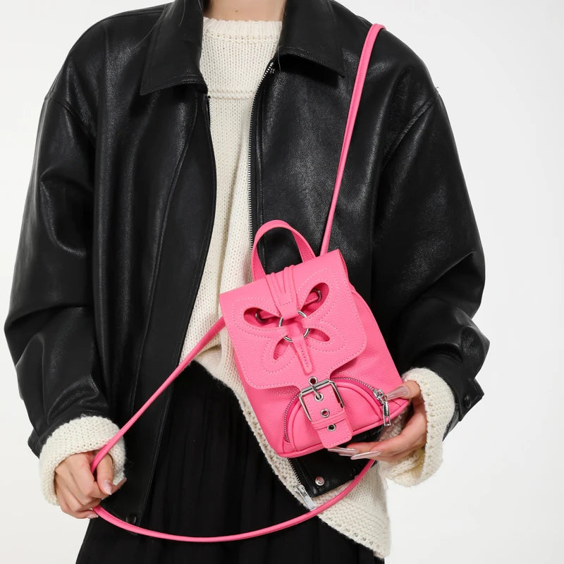 Korean Fashion Backbag Casual Travel Bag Classic Flower Backpack 2024 Pu Leather Women Bags Foreign Trade Bag Women'S Backpack