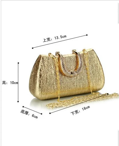 2024 Evening Clutch Luxury Women Gold Shoulder Bags Fashion  Chain Handbag Dinner Handbag Wedding Cocktail Party Coin Purse