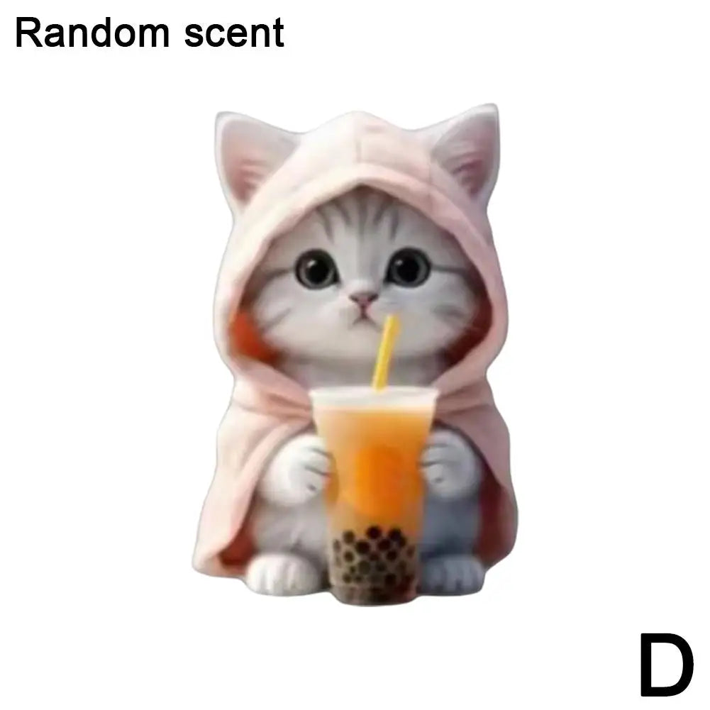 Car Outlet Vent Perfume Clips 2D Cat  Air Freshener Diffuser Conditioning Aromatherapy Perfume Clip Car Interior Decoration
