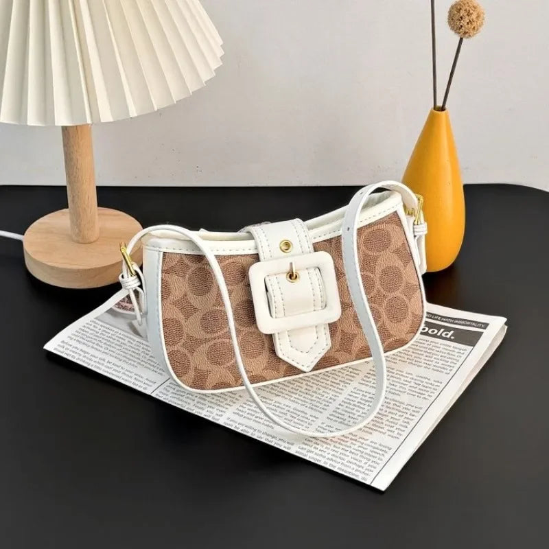 The High-end Underarm Baguette Bag 2025 New Style, Featuring A Star-studded Single-shoulder Bag with A Unique Hand-carry Design