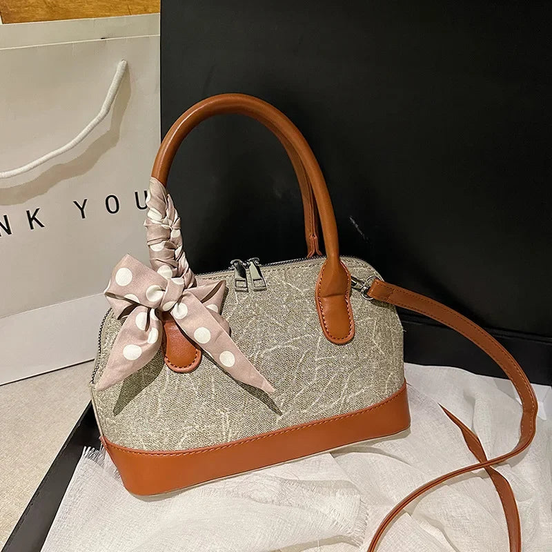 2024 New! Retro Stylish Ruffled Shell Bag - High - End Printed, Ideal for Women's Casual Outings & Versatile Use Free Shipping