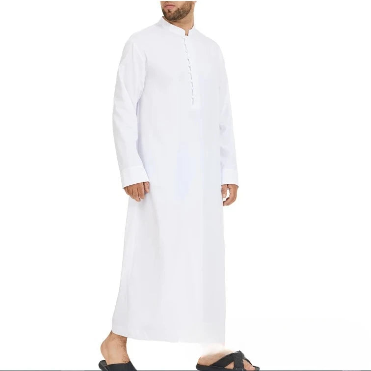 Muslim Loose Collar Saudi Round Collar Hui Robe Arab Middle Eastern Men's Clothing