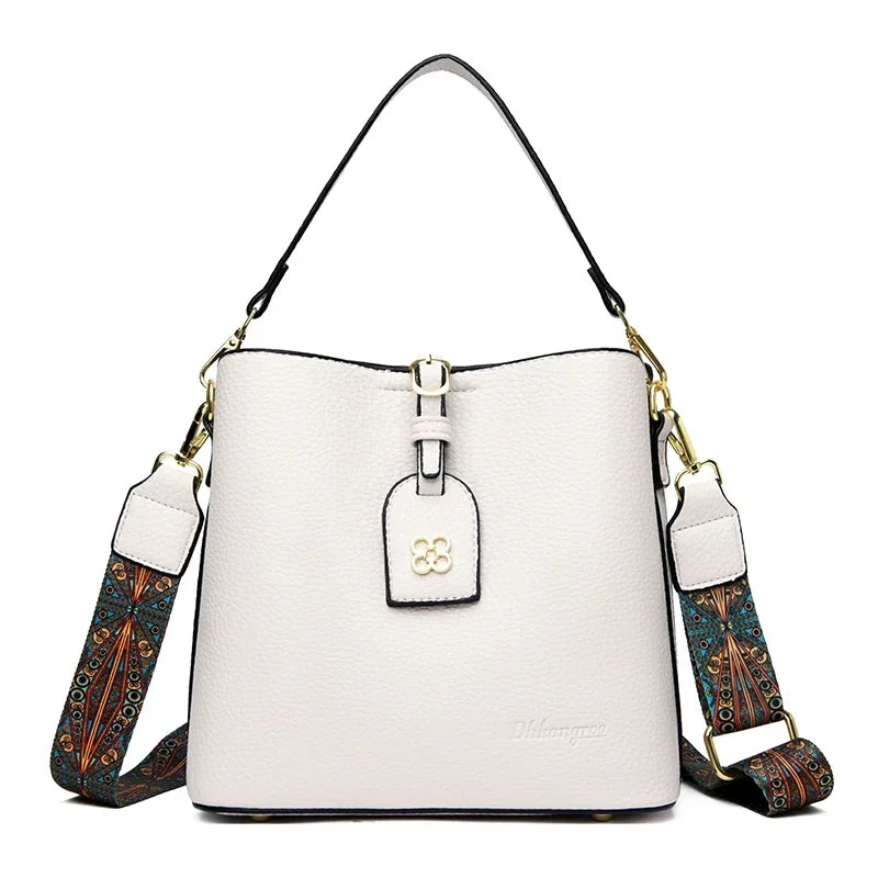 Luxury Designer High Quality Leather Women's Handbag Purses 3 Layers Multifunctional Ladies Shoulder Messenger Bags Sac Femme