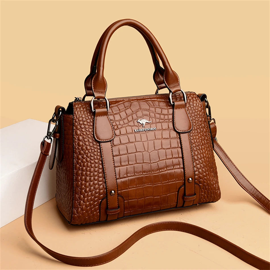 Luxury Designer Handbag Brand High Quality Soft Leather Shoulder Crossbody Bag for Women Bag Large Capacity Leisure Handbag 2024