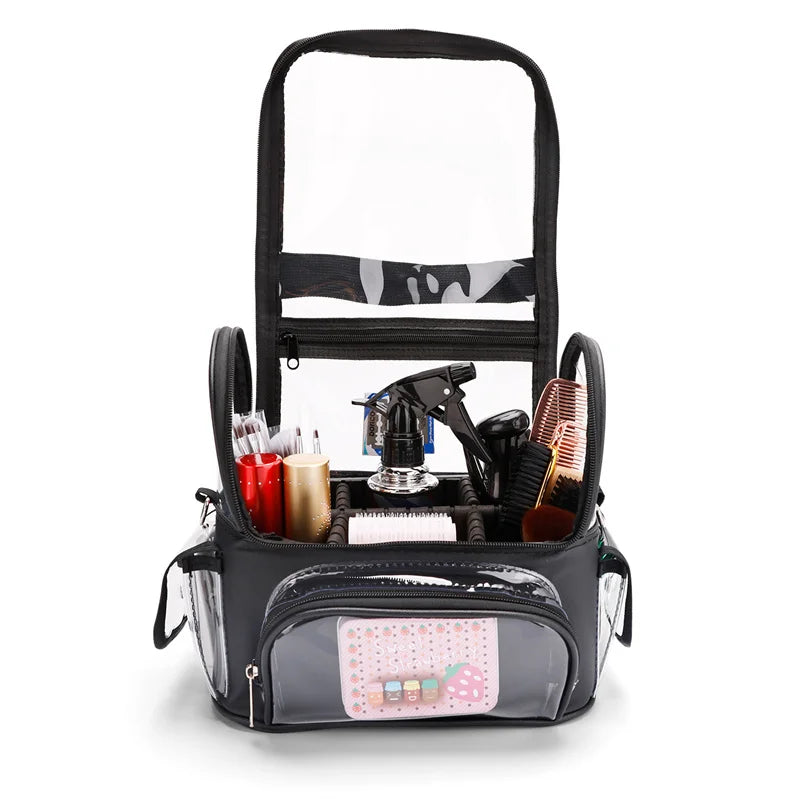 Cosmetic Makeup Tools Bag Large Capacity Makeup Brush Holder Travel Makeup Artist Bag Waterproof Cosmetic Organizer with Divider