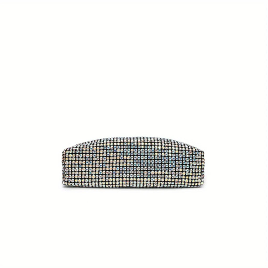 Bow Evening Bag for Women Rhinestone Shoulder Purse Glamorous Crystal Crossbody Bag Sparkling Party Clutch for Special Occasions