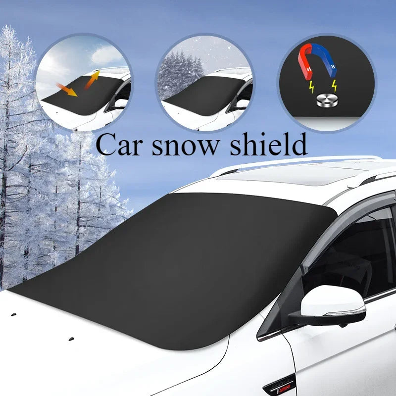 Magnetic Car Front Windscreen Cover Automobile Sunshade Cover Car Windshield Snow Sun Shade Waterproof Car Cover 210 120cm
