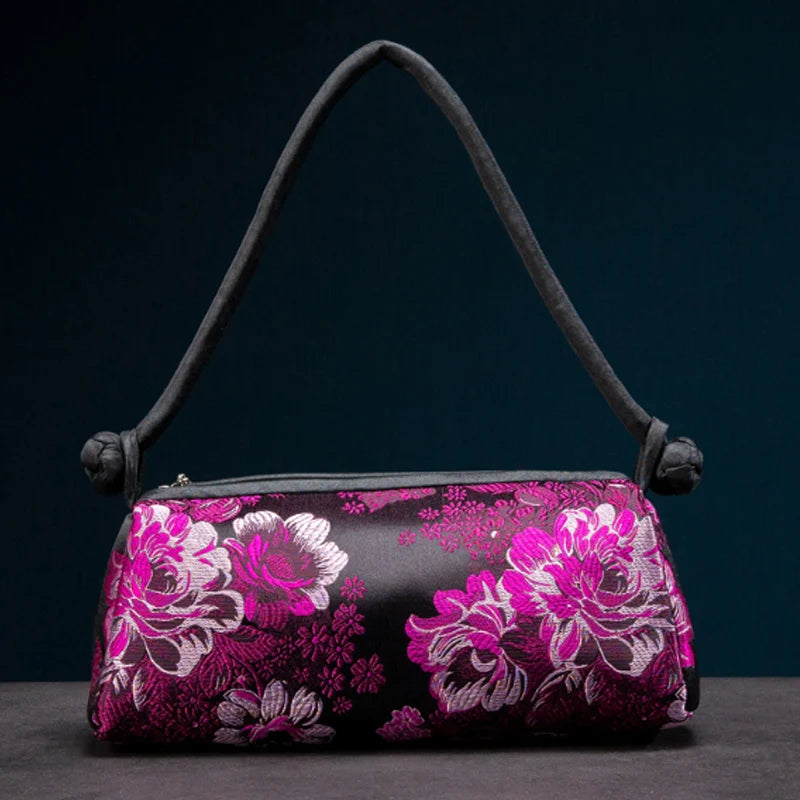 Luxury Silk Embroidered Women Bag 2025 New Fashion Matching Bride Women Handbag Evening Bag Shoulder Bag