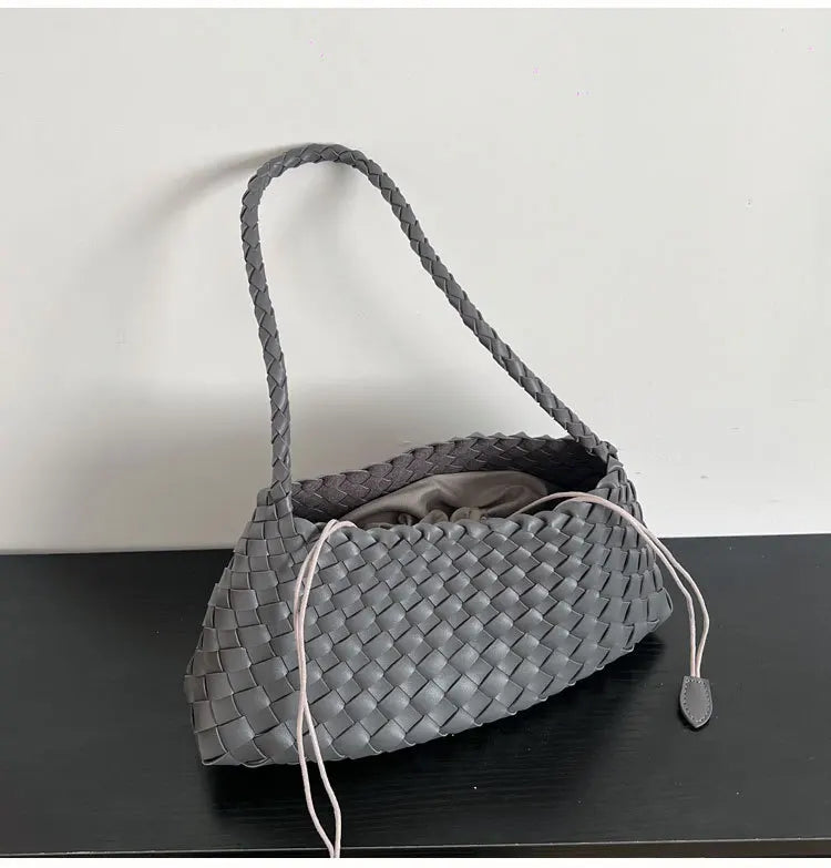 Hand woven armpit bag, women's new high-end and versatile retro handbag, single shoulder mother bag