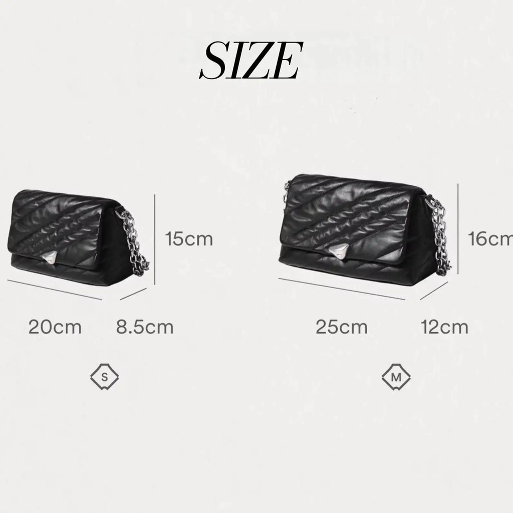 Postman's Bag Single-Shoulder Crossbody Commuter Leather Women's Chain Soft Square Bag Large Capacity Versatile Everyday