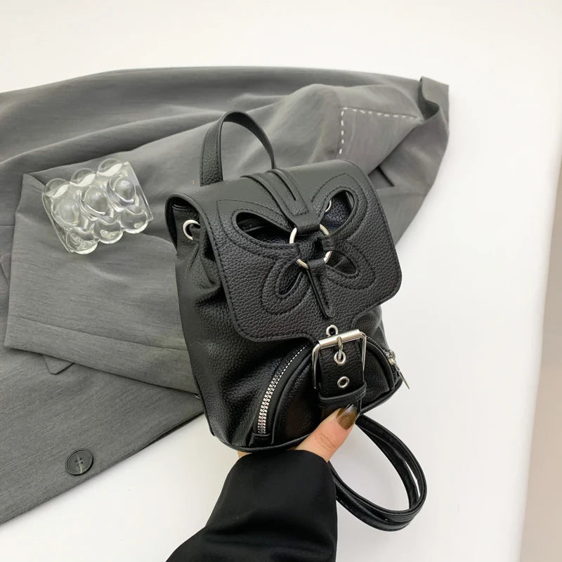 Korean Fashion Backbag Casual Travel Bag Classic Flower Backpack 2024 Pu Leather Women Bags Foreign Trade Bag Women'S Backpack