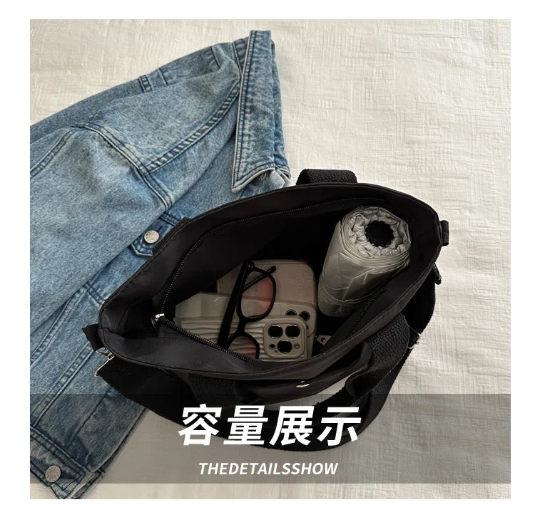 Small Casual Tote Bags Women Shoulder Messenger Bags Korean Canvas Fashion Female Crossbody Bag for Girl 2024 Cloth Handbags