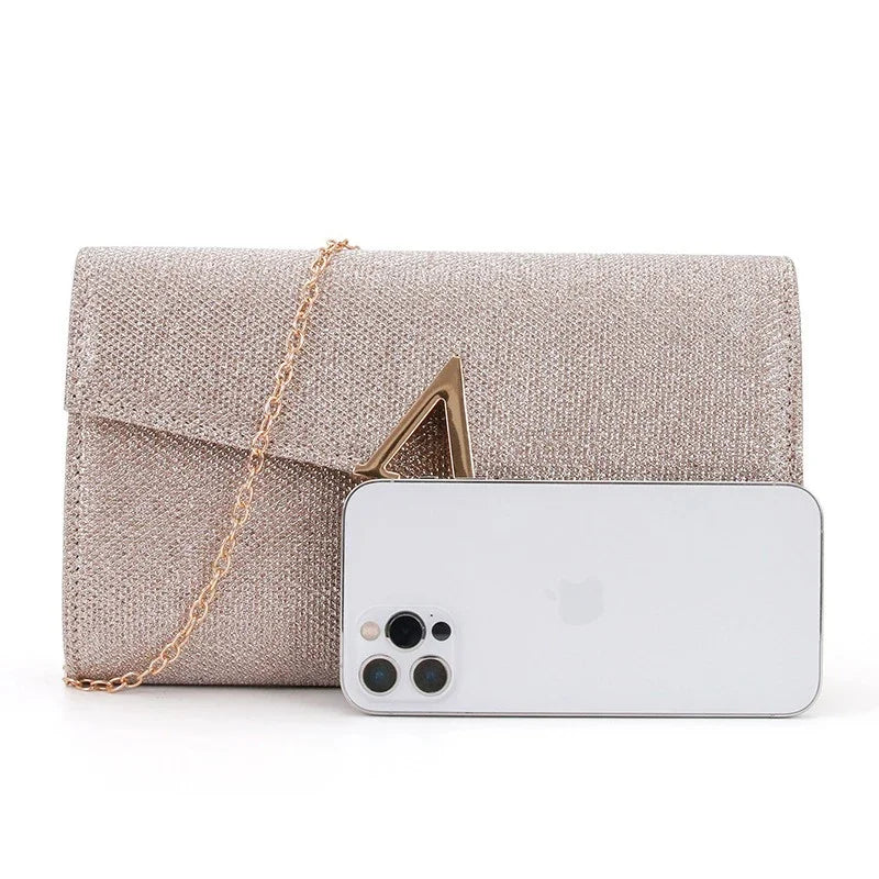 Luxury Designer Evening Bags for Women Glitter Handbag Elegant Party Bag with Chain Strap Women's Handbags Sequin Clutch Wallets