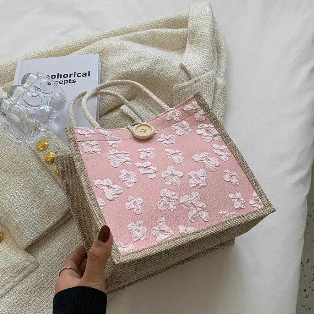 2025 Linen Bags Handbag For Women Shopper Tote Bag Fashion Designer Bag Convenient Large-capacity For Travel Grocery Bag