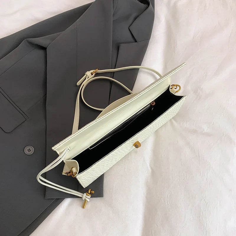 Woven Crossbody Bag for Women Woven Handbag Soft PU Leather Shoulder Bag Evening Clutch Chic Famous Brand Luxury Flap Bag ﻿2025