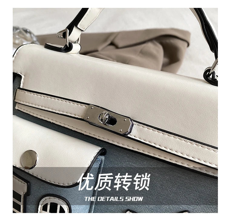 Luxury Famous Designer Leather Shoulder Bag For Women, Elegant Classic Messenger Bag Popular Ladies Handbags Collection