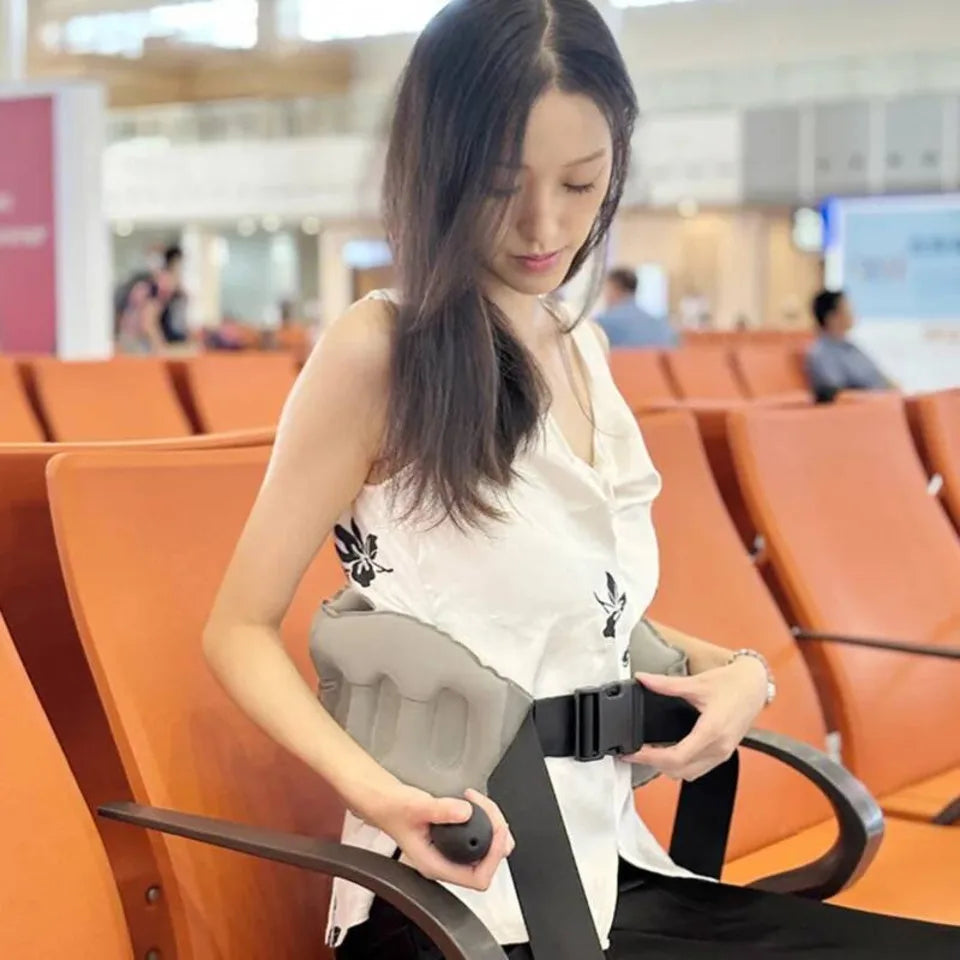 Lumbar Support For Cars High-speed Rail Airplanes Travel Lower Back Pain Relief Seat Pillow Waist Cushion Inflatable Backrest