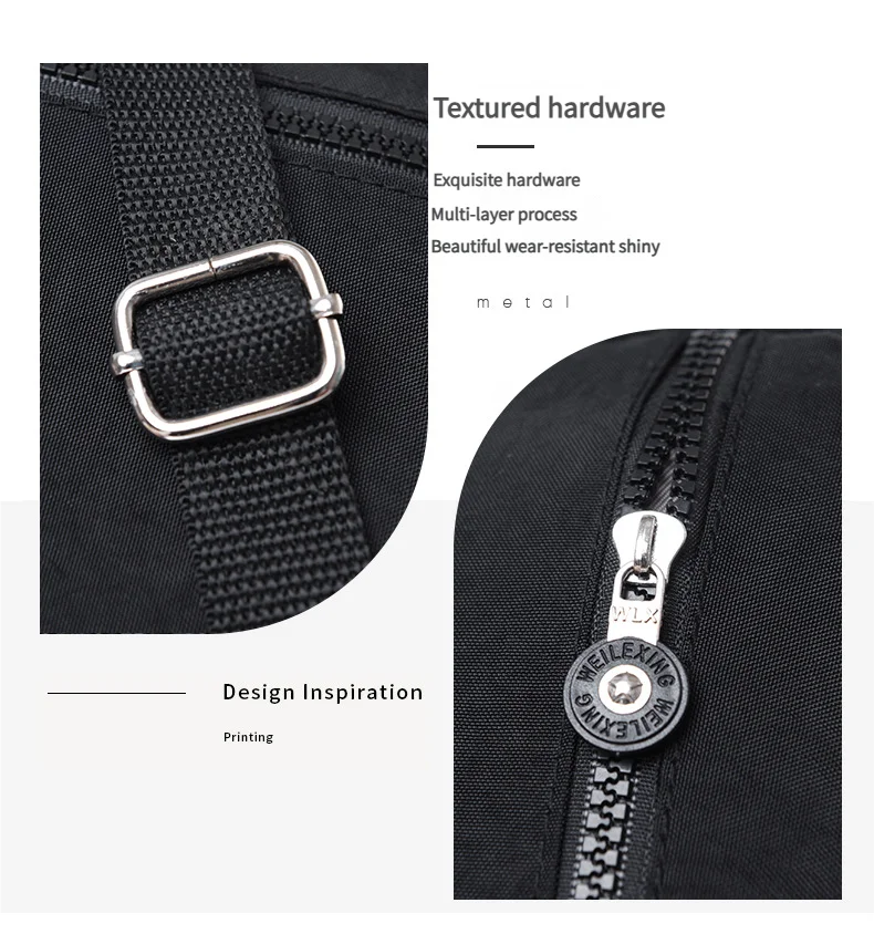 Luxury Bag Women Oxford Crossbody Bag Large Capacity Multi Pocket Wear Resistant Female Shoulder Bag Wallet for Women Men
