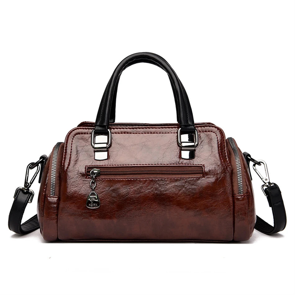 Luxury Designer Handbag Brand Shoulder Bag 3 Layers Large Capacity Casual Tote Bag High Quality Soft Leather Bags Female Handbag