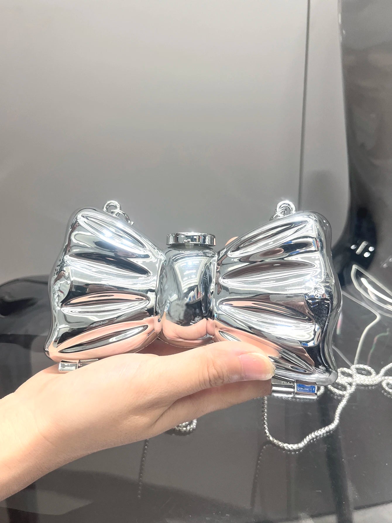 Golden Evening bag  Purses and handbag luxury Designer shoulder bags funny shape Party Wedding Round Acrylic Shiny Clutch purse