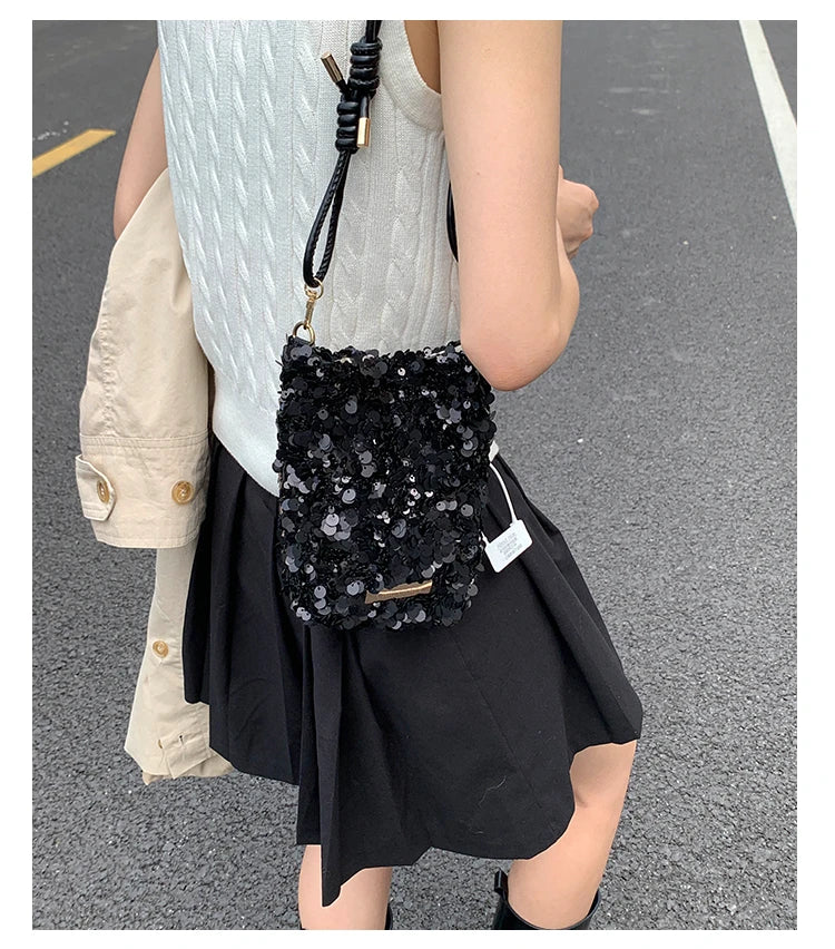 2025 New Large Sequined Bags for Women Are in Trend This Year – Large-Capacity Tote Bags with a Stylish Texture, Suitable as Sho