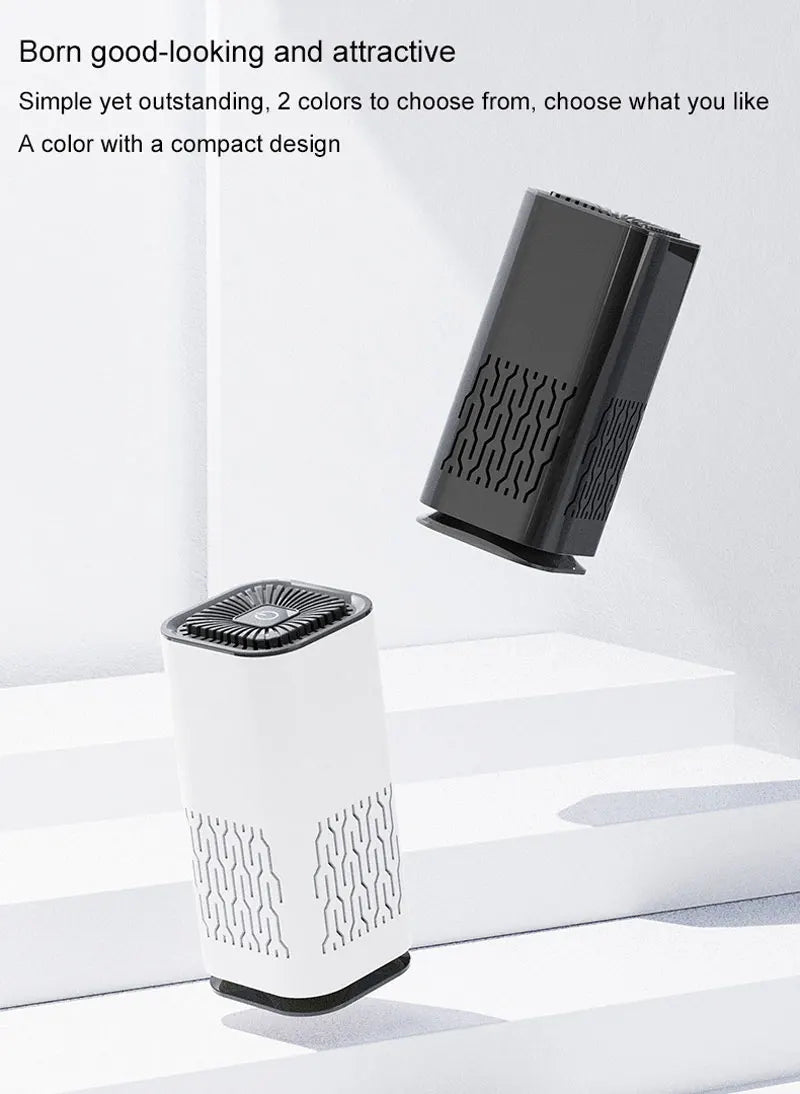MINI Car HEPA Air Purifier Remove Smoke Odor Formaldehyde Negative Ion Air Cleaner for Car Bedroom Aromatherapy Purification New