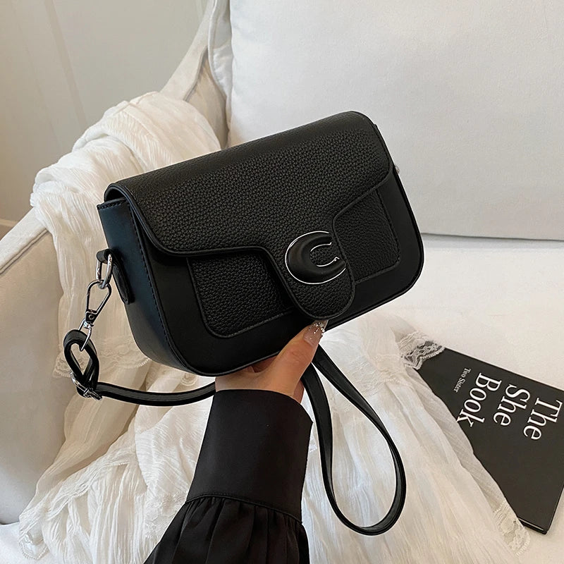 Chic Parisian-Style Tote Bag Luxury Leather Crossbody Bag For Women Elegant Vintage Design Shoulder Bag