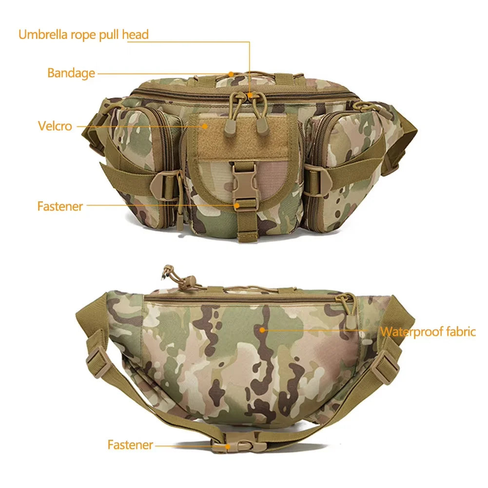 Fanny Pack High Quality Outdoor Sports Waist Pouch Multipurpose Belt Bags for Camping Hiking Traveling Running Fishing