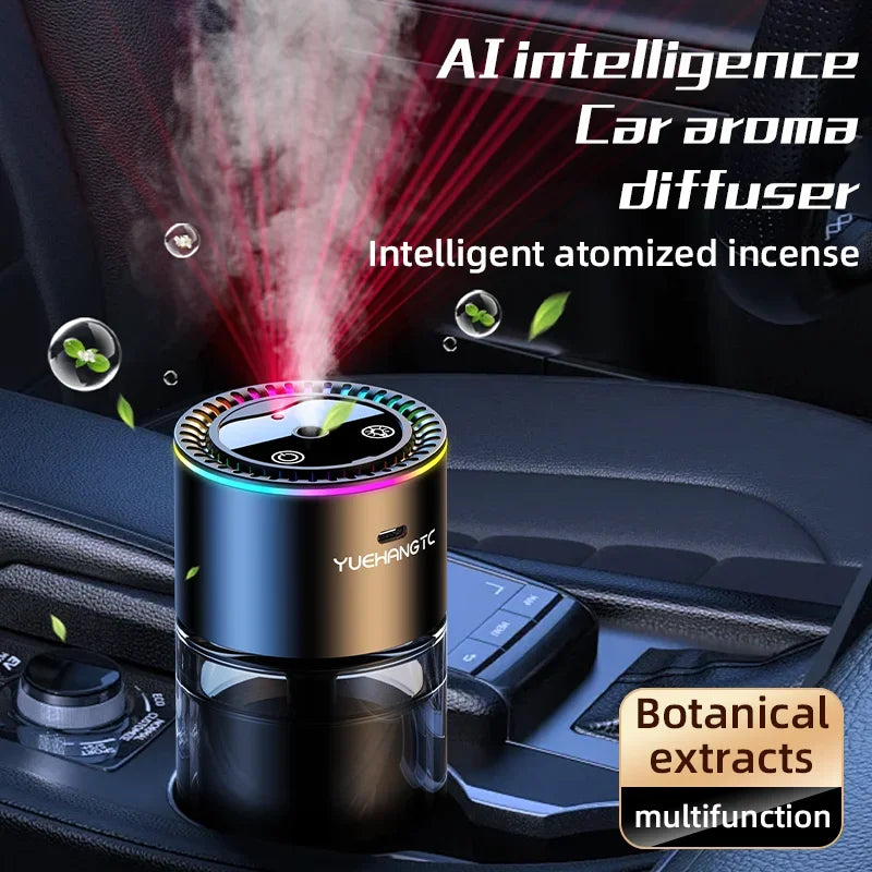 Car Perfume Air Freshener Essential Oil Fragrance Diffuser Smell Distributor USB Rechargeable Aromatherapy Scent Air Refresher