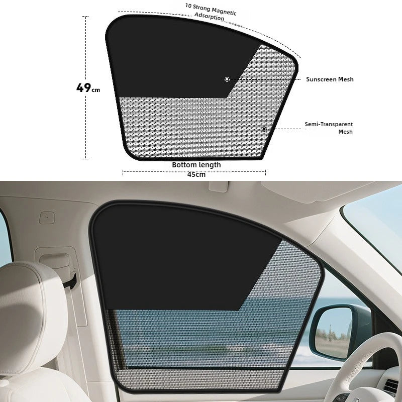 Magnetic Car Sun Shade Anti-UV Front/Rear Window Sunshield Shadow Mesh Glass Shading Curtain Auto Interior Car Privacy Shield