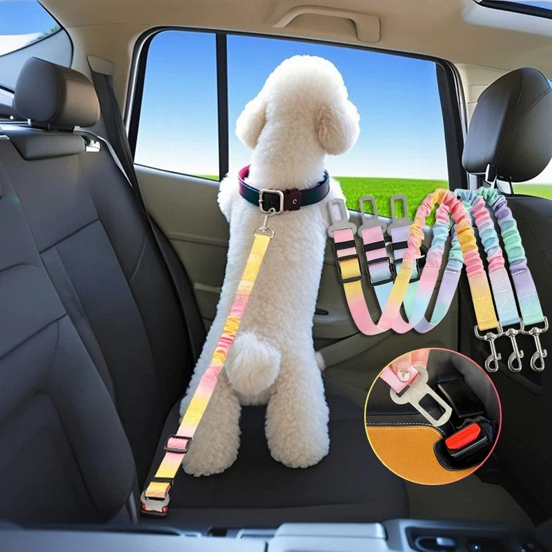 Dog Seat Belt,Small,Medium,and Large Dog Car Safety Buckle,Pet Safety Rope,Car Towing Belt, Anti Slip Rope,Dog Rope