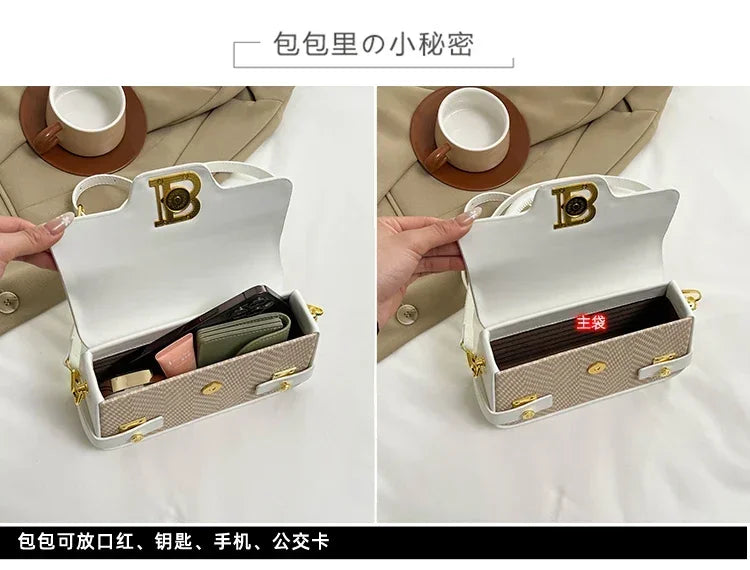 Luxury Macaron Crossbody Bag - 2025 New Small Square Purse, Lightweight Designer Handbag, Fashionable for Women