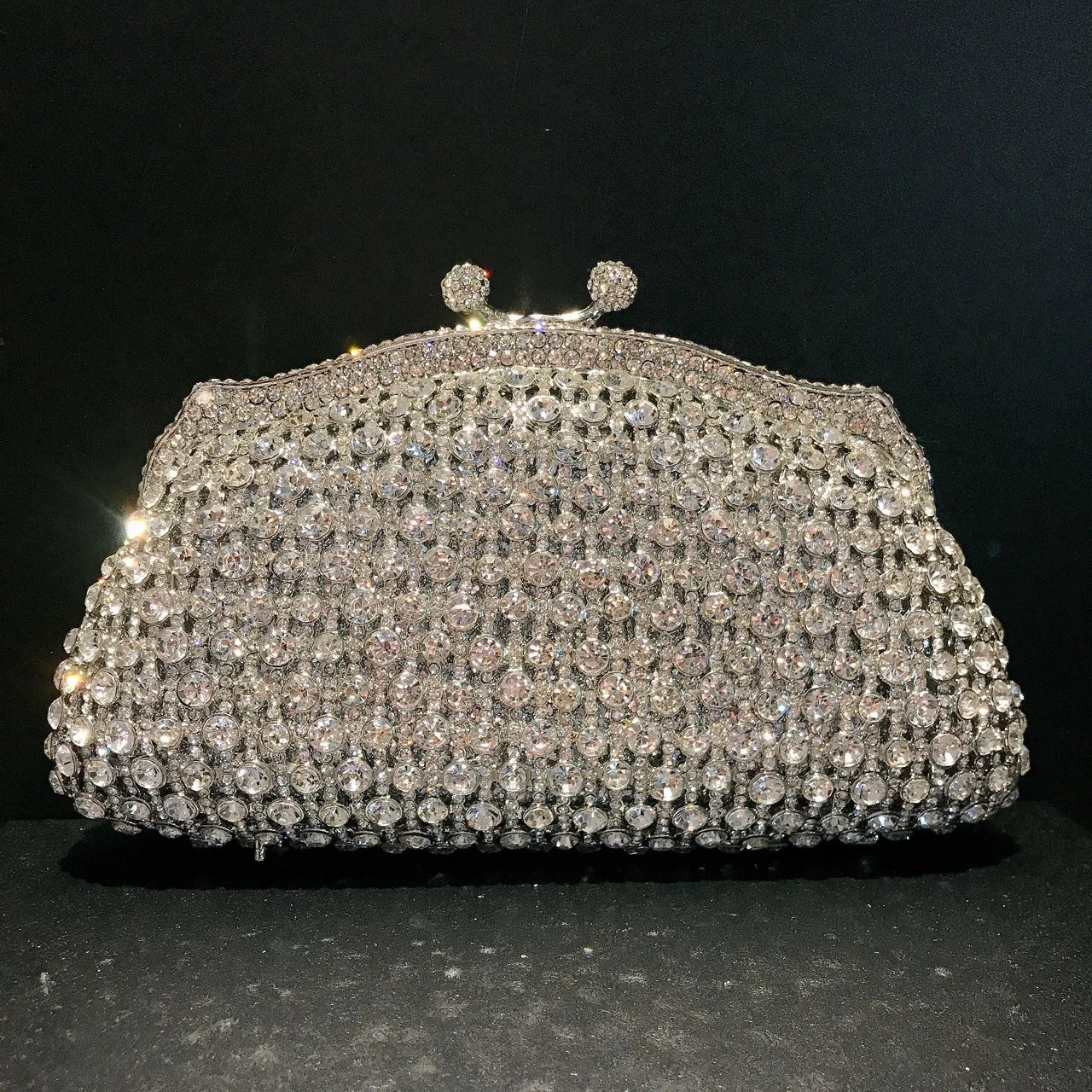 Women Pink Gold Silver Red Green Blue Purple Clutches Wedding Bridal Crystal Bag Banquet Hollow Purse Diamond Party Gala Handbag
