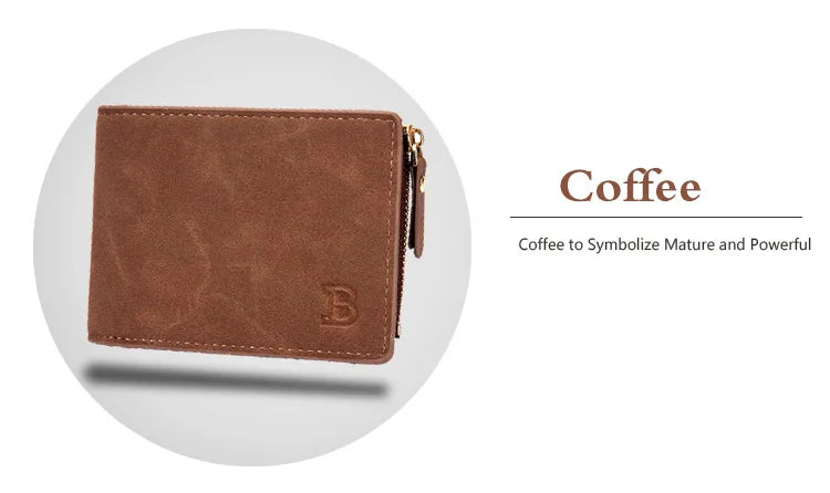 Men Wallets Leather Wallet Money Bag Credit Card Holder Dollar Bill Wallet Clutch Purse for Boy Short Wallets Cartera Hombre New