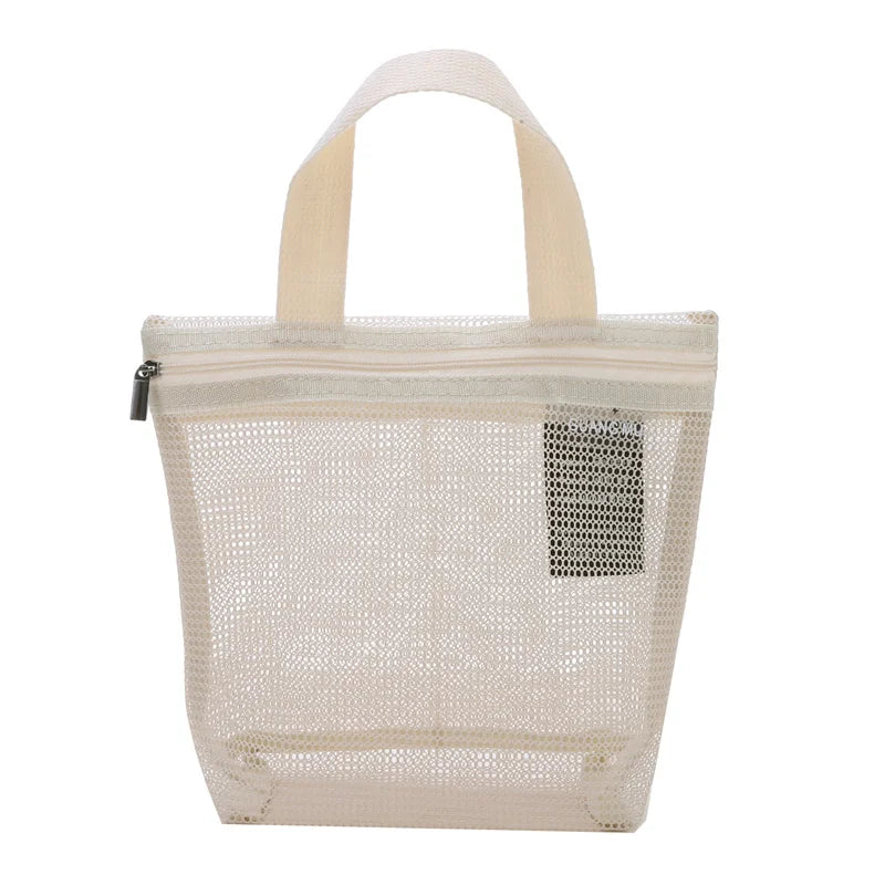 Mesh Makeup Toiletry Storage Bags Handbags Portable Travel Washing Body Shower Tools Organizer Hanging Cosmetic Organizer Pouch