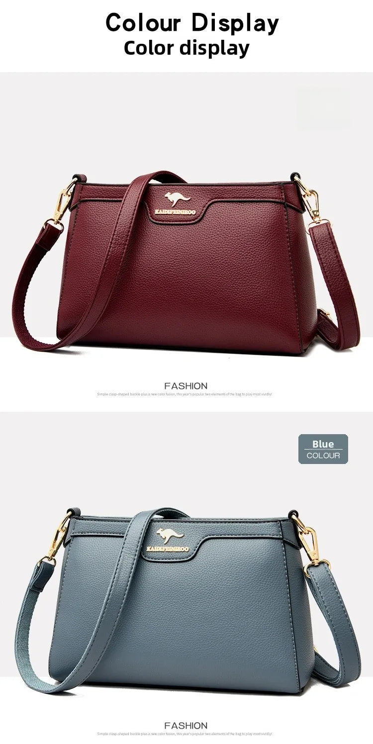 Fashionable Urban Women's Crossbody Bag Single Shoulder Bag Small Square Bag Stylish Mom Bag PU Material Medium Size Zipper O...