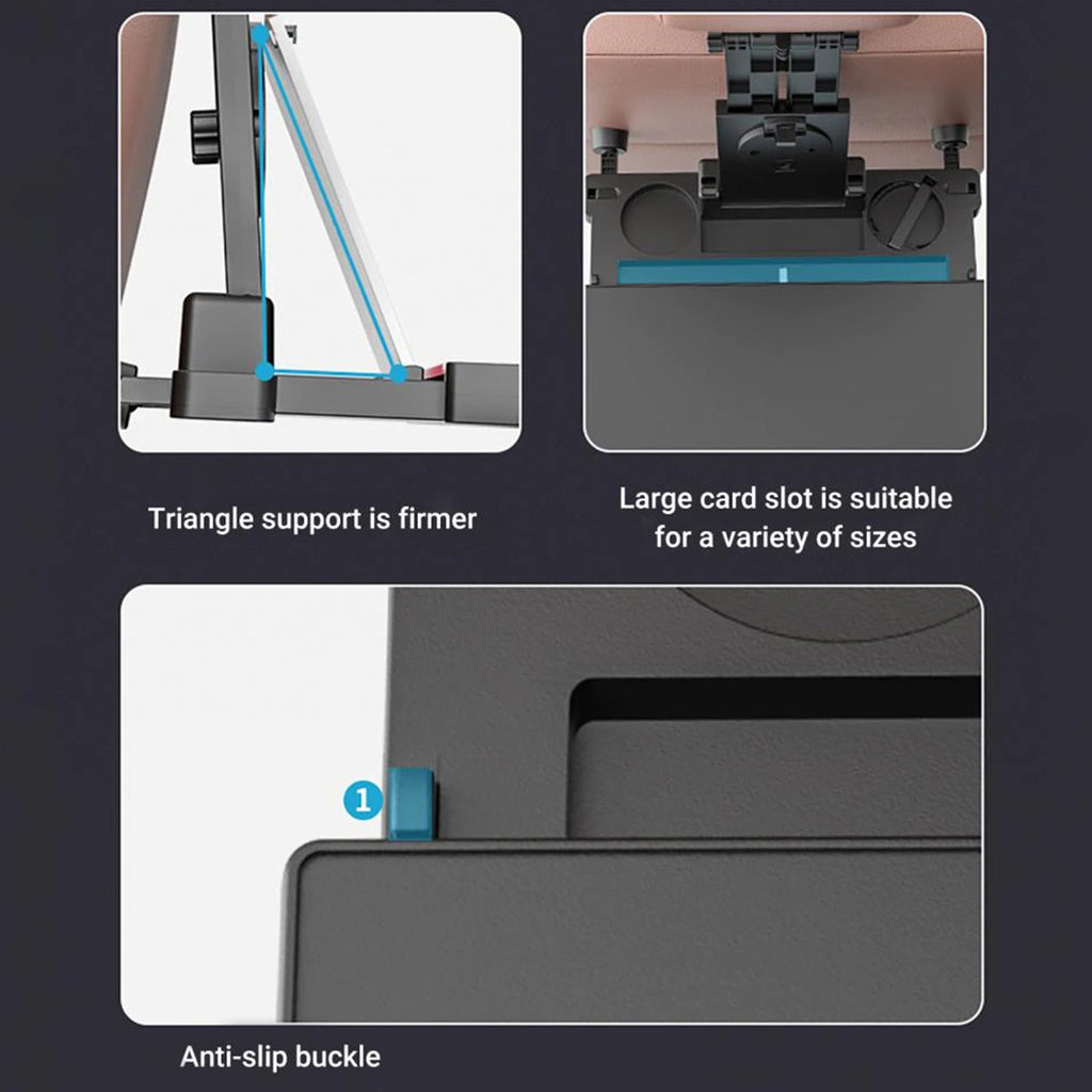 Car Backseat Tray Table Foldable Seat Back Laptop Desk Auto Back Seat Organizer Vehicle Eating Food Tray Car Phone Holder